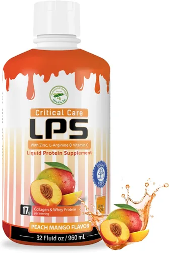 Nutritional Designs LPS Suplemento líquido de colágeno y proteína de suero de leche, sin azúcar, bebida sin OMG, promueve la piel y el cabello