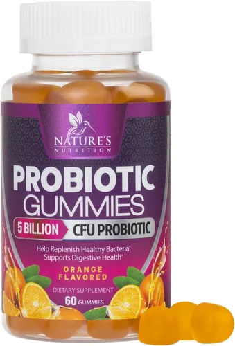 Gomitas de probióticos para la salud digestiva, 6 cepas únicas para apoyo inmunológico diario y salud intestinal, apoya el estreñimiento, los gases