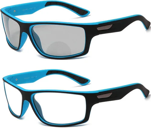 Miniatura 9 de Gafas de lectura multifocales fotocrómicas deportivas para hombres y mujeres, luz ultraligera transición bifocal, gafas de sol presbípicas
