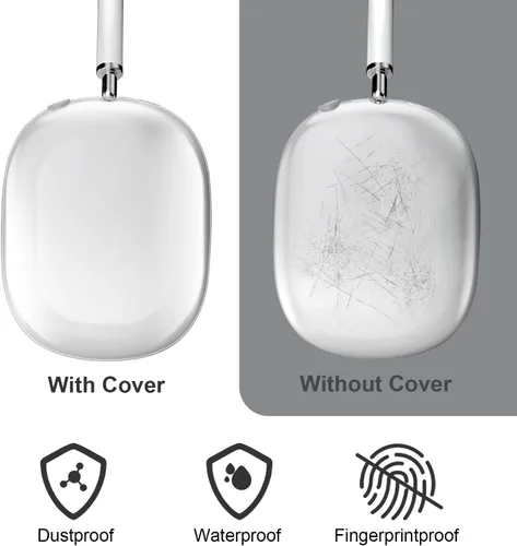Miniatura 2 de VICHYIE Funda para AirPods Max, funda transparente de TPU suave antiarañazos, accesorios transparentes para auriculares Airpods Max (transparente)