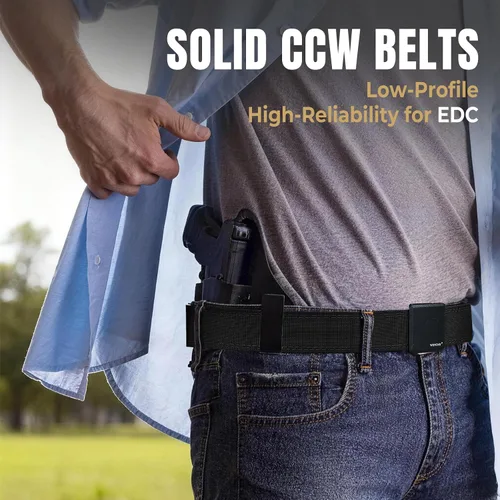 Miniatura 2 de WONDAY Men Gun Belt Concealed Carry 1.5" Rigid Stiff Work CCW EDC Tactical Ratchet Nylon Heavy Duty Belt Holster Tool Battle