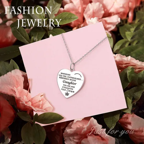 Miniatura 3 de DAOCHONG Regalos para el día de la madre, plata de ley S925, collar con colgante de corazón para madre, hija, nieta, familia, joyería de papá, mamá
