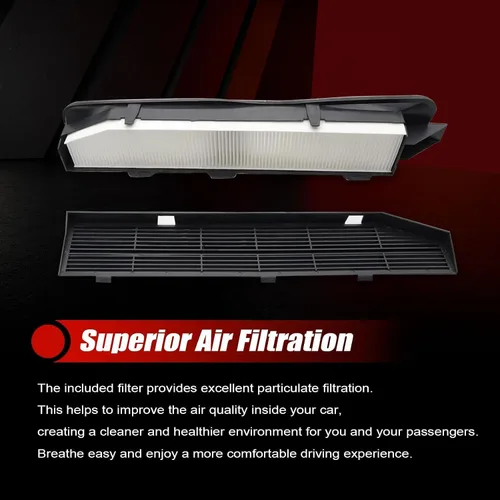 Miniatura 6 de FZJDSD Kit de carcasa y filtro de aire de cabina negro compatible con Jeep Grand Cherokee 1999-2010# 82208300 82208300K ACC Juego de filtros
