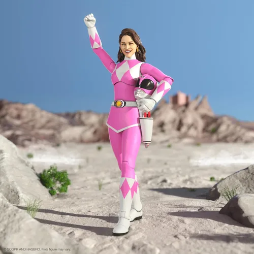 Miniatura 5 de Super7 ULTIMATES! Mighty Morphin Power Rangers Pink Ranger - Figura de acción de 7" de Power Rangers con accesorios, coleccionables del programa