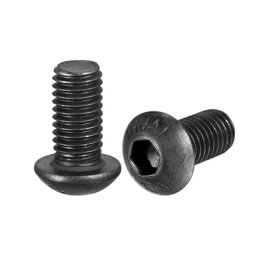 Miniatura 20 de uxcell Tornillos de cabeza de botón hexagonal M8x40mm Tornillos de acero de aleación 10pcs