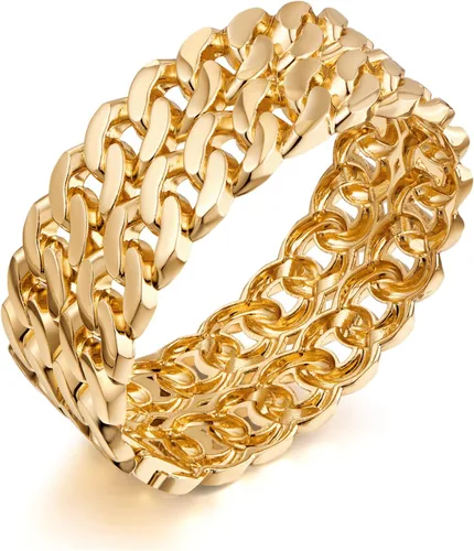 WOWORAMA Pulseras gruesas de oro para mujer, pulseras gruesas y anchas con bisagras, estilo vintage, pulsera dorada trenzada martillada