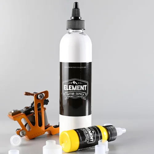 Miniatura 7 de Element Tattoo Supply Tinta de tatuaje blanca Pigmento opaco brillante de grado profesional Fórmula vegana resistente a la decoloración de flujo
