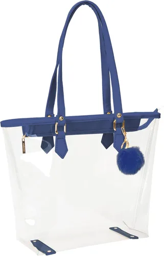 Miniatura 13 de Bolso de hombro transparente grande con colgante de felpa