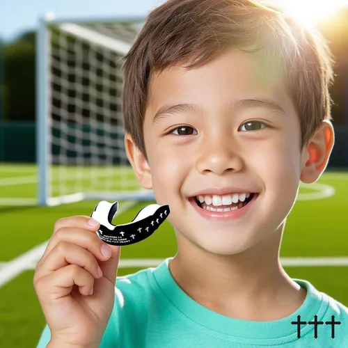 Miniatura 7 de 6 protectores bucales cruzados cristianos, armadura de dientes deportivos, protectores bucales religiosos para boxeo, fútbol, baloncesto, béisbol