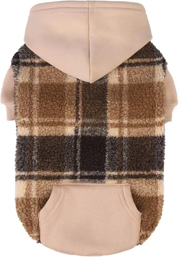 Miniatura 15 de PUPTECK Sudadera con Capucha para Perro Sudadera para Cachorro Suéter Cálido para Perro Ropa de Invierno Abrigos para Clima Frío para Perros Negro