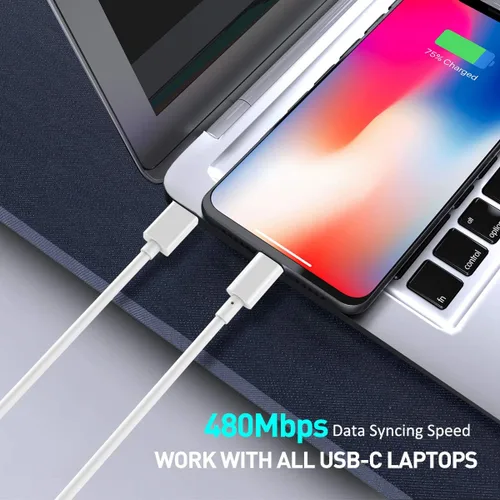 Miniatura 3 de Suswillhit Cable USB C a Lightning de 3 pies con certificación MFi de Apple, cable de carga rápida para iPhone 12/12 Mini/12 Pro/12 Pro Max/11