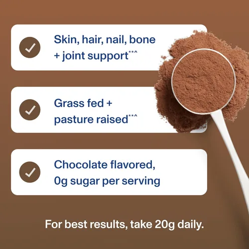 Miniatura 4 de Vital Proteins - Péptidos de colágeno en polvo - Polvo de chocolate para la salud del cabello, uñas, piel, huesos y articulaciones, 13.5 oz