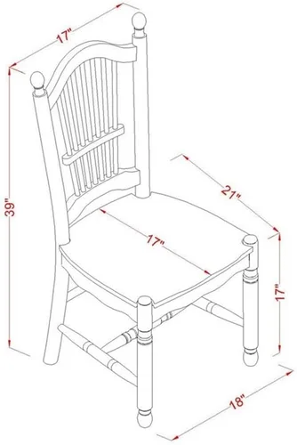 Miniatura 6 de East West Furniture HLDO3-MAH-W Juego de mesa y sillas de cocina de 3 piezas contiene una mesa de comedor redonda con pedestal y 2 sillas