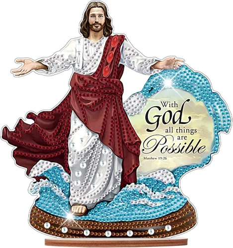 Miniatura 9 de MVVMTOP Pintura de Arte de Diamante Decoración de Mesa, DIY Nido de Pájaro de Navidad 5D Forma Especial Diamante Artificial Decoraciones de Navidad