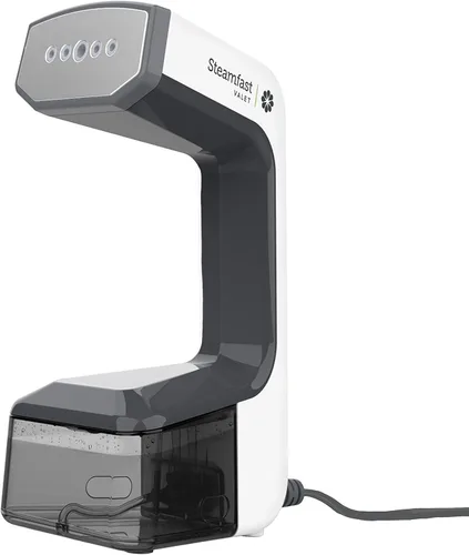 Steamfast VALET - Vaporizador de mano para ropa, sin químicos, tanque extraíble, tiempo de calentamiento rápido, apto para viajes, color blanco