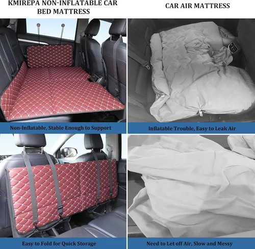 Miniatura 3 de Colchón de cama de asiento trasero de camión no inflable, camas portátiles para camiones grandes, cama de viaje plegable de doble cara F150/Camiones