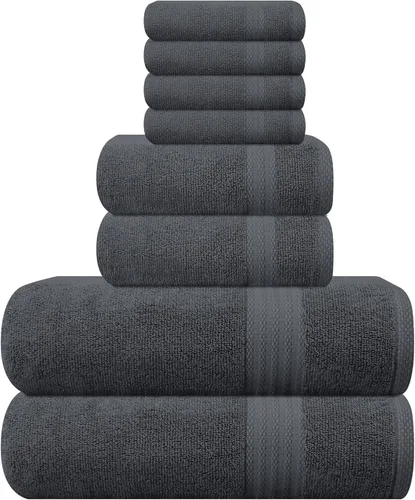 Miniatura 8 de GLAMBURG - Juego de 12 toallas faciales ultrasuaves de 13 x 13 pulgadas, 100% algodón, duraderas y altamente absorbentes, ideales para baño, cocina