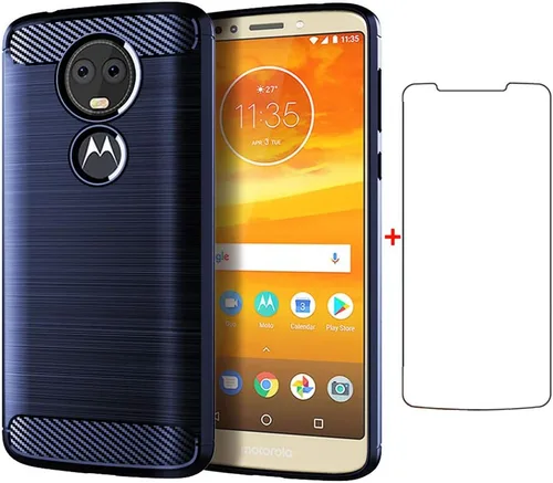 Miniatura 11 de Asuwish Funda protectora para Moto E5 Plus E 5 Supra con protector de pantalla y accesorios de celda de TPU suave delgada y suave, Motorola E5+ Rojo