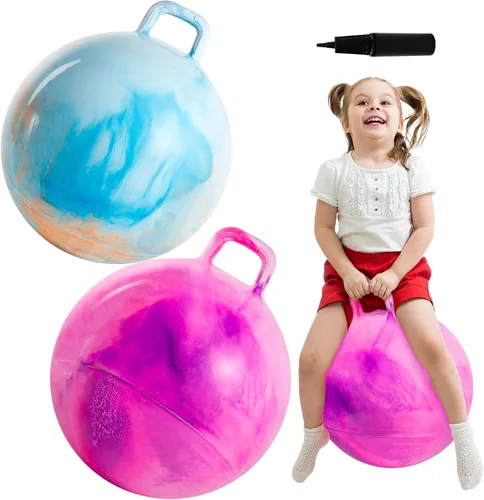 Miniatura 14 de Upper Rider Bola de tolva para niños de 3 a 6 años, bola inflable de 15 pulgadas con asa para niños pequeños, juguetes de salto de hippity hop