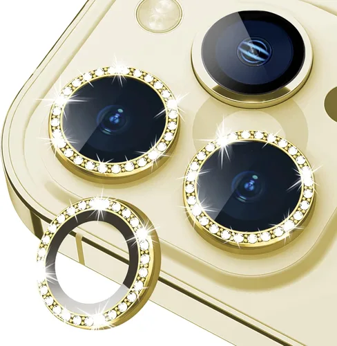 Miniatura 43 de Protector de Lente de Cámara Bling para iPhone 17 Pro / 17 Pro Max, Anillo de Metal con Diamante Individual con Dureza 9H, Protector de Pantalla