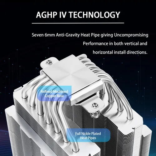 Miniatura 2 de Thermalright Phantom Spirit 120 Enfriador de aire para CPU, 7 tubos de calor, ventiladores duales TL-C12B V2 PWM de 120 mm, tecnología AGHP 4.0