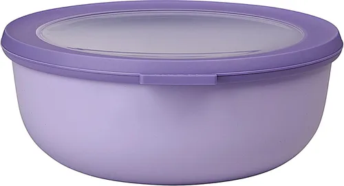 Mepal Cirqula - Tazones poco profundos para almacenamiento y servir, 42 onzas, con tapas transparentes, perfectos para preparación de alimentos,