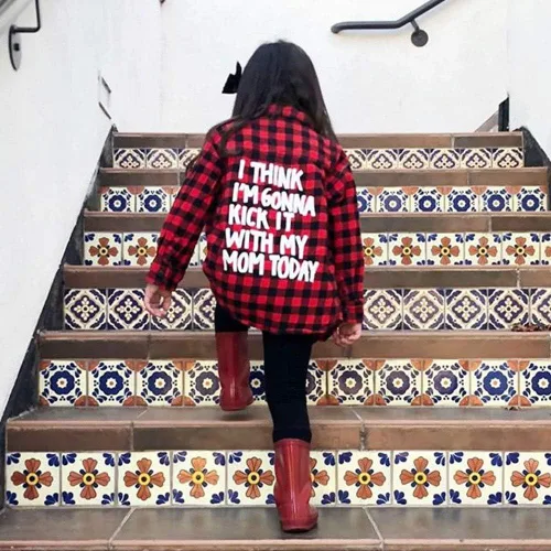 Miniatura 5 de Camisa de manga larga para bebé y niña a cuadros para niños primavera invierno