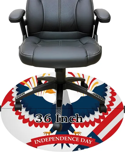 Miniatura 2 de Tapete redondo personalizado para silla de escritorio de oficina, diseño de tu propio logotipo de foto, texto, alfombrillas circulares
