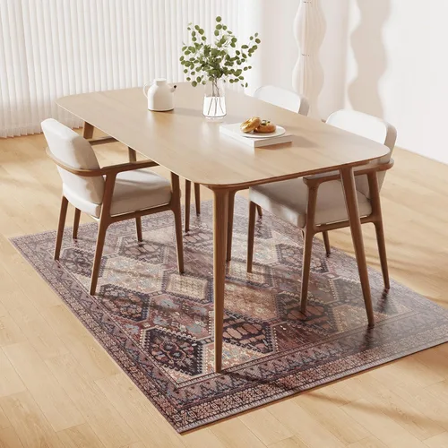 Miniatura 9 de Tapete de plástico transparente para debajo de la mesa de comedor, 4 pies, redondo, antideslizante, impermeable, alfombra de vinilo para el hogar