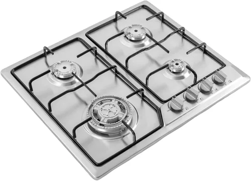 Miniatura 7 de Estufa de gas integrada de 23 pulgadas, 4 quemadores, estufa de acero inoxidable, 22.835 x 20.472 in, NG y GLP, estufa de gas natural para RV