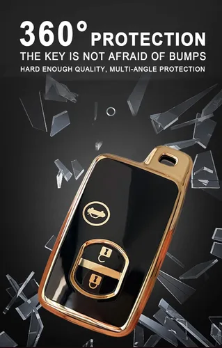 Miniatura 4 de Para Toyota 86 Crown Mark X Camry Prius Wish Ractis Avensis Aqua IQ Vitz Land Cruiser Prado Key Fob Accesorios Cubierta de la llave Smart Key Holder