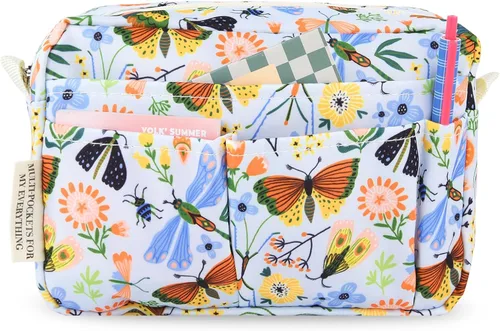 Miniatura 26 de qianshan Organizador de Portafolio con Múltiples Bolsillos, Bolsa de Cosméticos Impermeable con Cremallera de Viaje, Bolsa de Almacenamiento