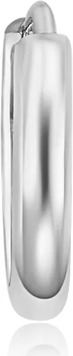 Miniatura 5 de 14k REAL Yellow OR White Gold 2mm Thickness Huggie Earrings (10 x 10 mm)