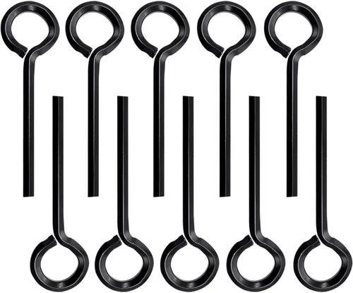 Miniatura 12 de 12 piezas Llaves hexagonales estándar de 1/8" con bucle completo, llave de puerta Allen de metal para dispositivo de salida de pánico de barra