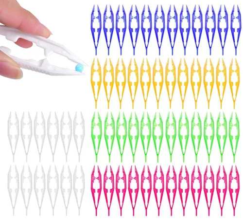 Miniatura 9 de 30 pinzas de plástico, 5 colores surtidos, herramientas de pinzas para manualidades, proyectos de cuentas creativas, fabricación de joyas, niños