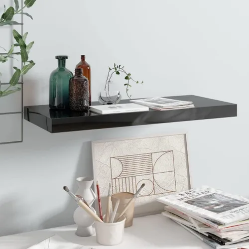 Miniatura 25 de Estantes flotantes de pared, juego de 4 estantes decorativos para montar en la pared, estante colgante con soportes invisibles para decoración