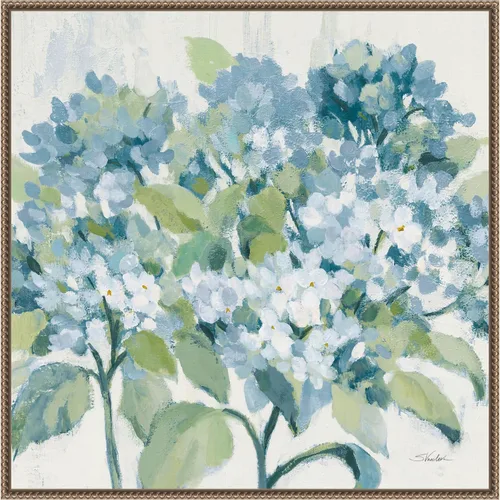 Miniatura 18 de Amanti Art Silvia Vassileva - Lienzo enmarcado para pared, 30 x 30 pulgadas, diseño romántico de hortensias azules, lienzo enmarcado para pared