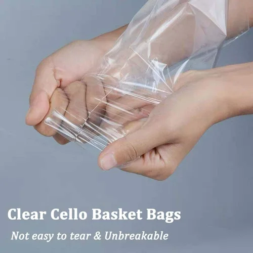 Miniatura 6 de Morepack Bolsas grandes de celofán, 26 x 32 pulgadas, 10 bolsas de celofán/celofán para cestas de regalo