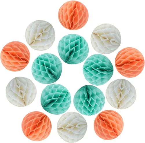 Miniatura 3 de YLY's love 30 pompones de papel de seda de 4 pulgadas, bolas de nido de abeja, bola de flores, decoración de pared, pompones para decoración