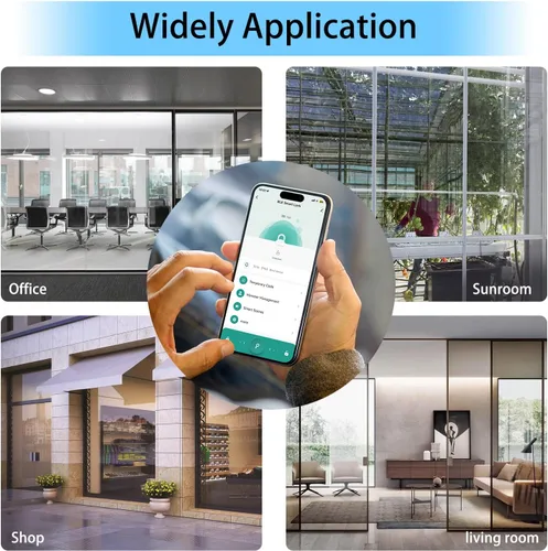 Miniatura 7 de Cerradura de puerta de vidrio inteligente, cerradura de puerta de entrada sin llave, cerraduras de puerta de vidrio biométricas con huella digital