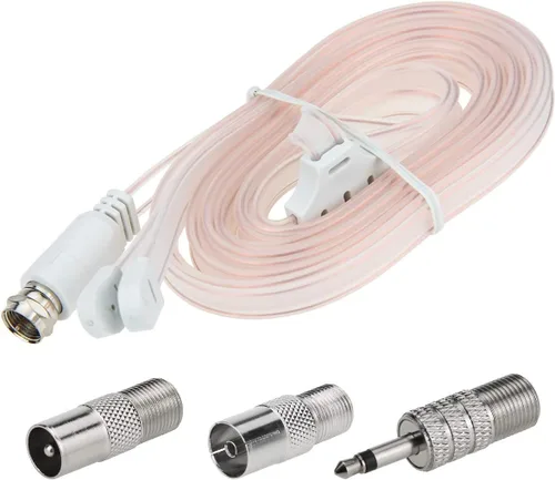 Para Bose Wave, Ancable 75 Ohm Tipo F macho con adaptador coaxial compatible con Yamaha Pioneer Onkyo Receptor estéreo para interiores para el