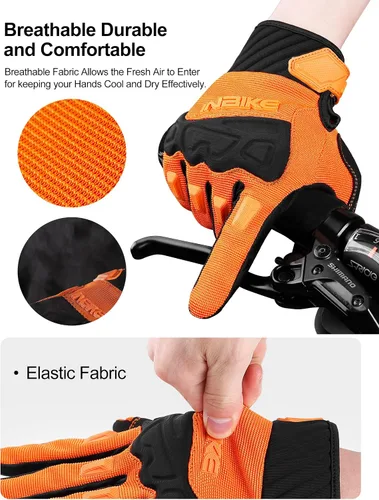 Miniatura 4 de INBIKE - Guantes de bicicleta de montaña para hombre, protectores de nudillos, acolchados, guantes de ciclismo transpirables para MTB, motocross