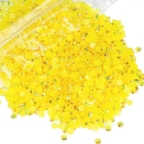 Miniatura 38 de qiipii - 5000 piezas, 4 mm, estrases AB de resina color aguamarina verde para manualidades, piedras de gel planas verde agua AB, gemas al por mayor