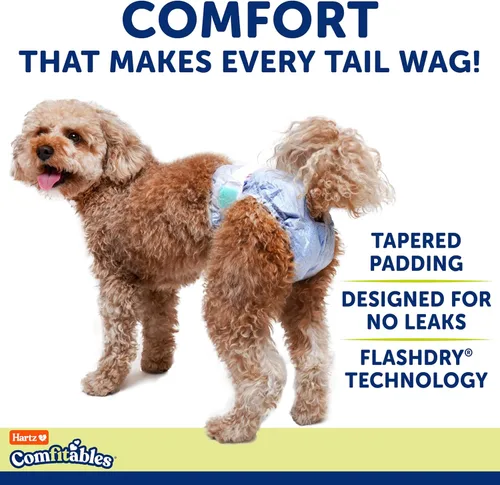 Miniatura 4 de Hartz Comfitables - Pañales desechables para perros, talla XL, 5 unidades, ajuste cómodo y seguro, fácil de poner, pañal súper absorbente