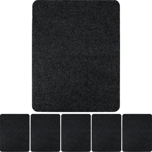 Miniatura 10 de Nuanchu Paquete de 6 tapetes de urinario para hombre, tapetes comerciales para baño, antideslizantes, absorción de agua, inodoro, lavables a granel