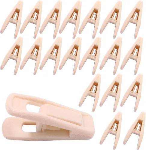 Miniatura 7 de Hordion ZC202405062817 - 60 clips de terciopelo antideslizantes, clips de fieltro negro para perchas finas de ropa, ZC202405062817