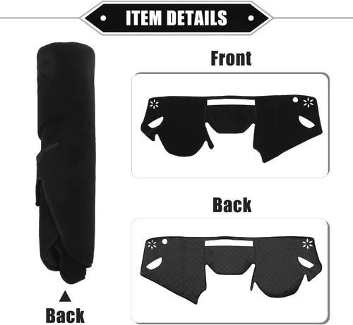 Miniatura 5 de Alfombrilla protectora para salpicadero de automóvil compatible con Subaru Impreza 2017-2020, protector de poliéster negro para consola central