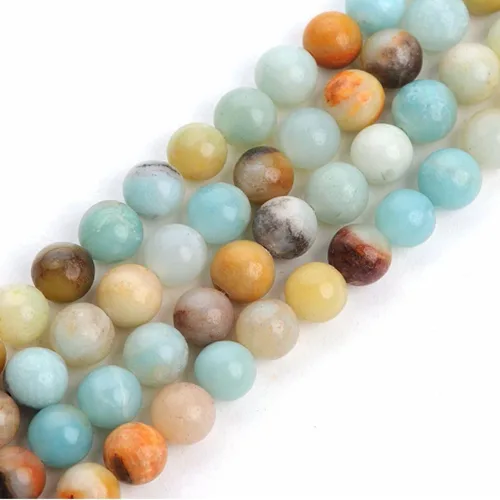 Miniatura 63 de 1 hebra Adabele natural de piedras preciosas múltiples amatista, lapislázuli, sodalita, aventurina, ojo de tigre, jaspe rojo jade amarillo, 0.315 in