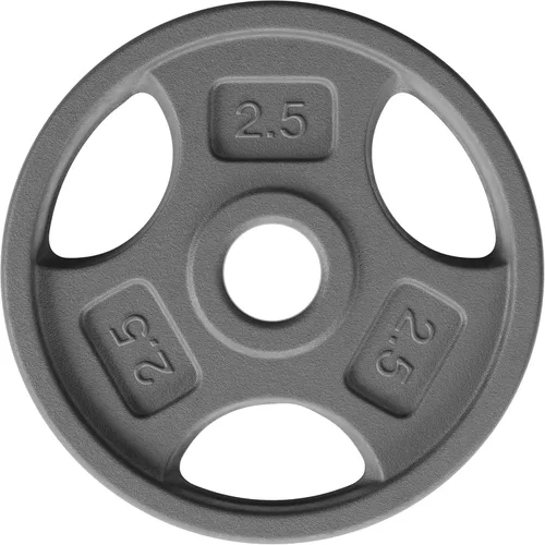 Miniatura 14 de Yes4All Placas de peso de agarre estándar de 1 pulgada, hierro fundido con varios tamaños de 2.5 libras a 35 libras para entrenamiento de fuerza, E.
