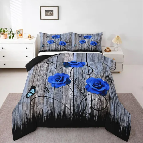 Miniatura 26 de Erosebridal Juego de edredón de corona King y Queen, juego de ropa de cama para parejas adultos, mujeres y hombres, juegos de edredón para boda, San